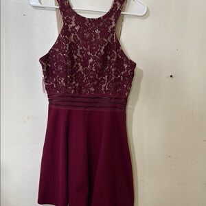 Speechless Burgundy Lace Kids Dress